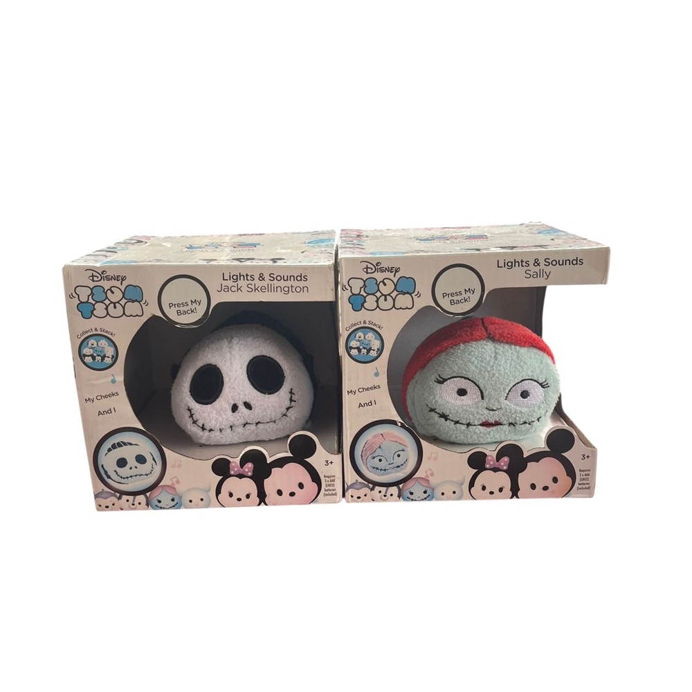 Disney Tsum Tsum Jack Skellington and Sally Plush Set with Lights and Sounds